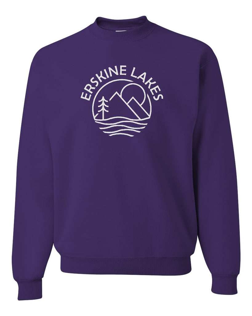 Erskine Lakes JERZEES - NuBlend® Crewneck Sweatshirt - 562MR w/ Erskine Lakes Design on Front.