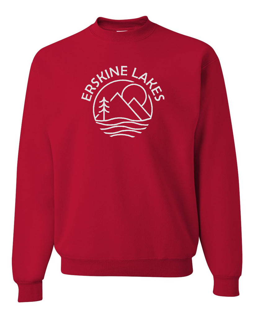 Erskine Lakes JERZEES - NuBlend® Crewneck Sweatshirt - 562MR w/ Erskine Lakes Design on Front.