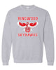 ringwood skyhawks sport gray heavy blend™ crewneck sweatshirt - 18000 w/ skyhawks logo on front