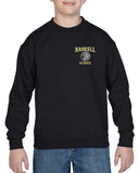 haskell school black heavy blend crewneck sweatshirt w/ small left chest haskell school 