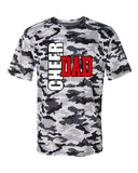 jr. lancers cheer camo short sleeve t-shirt - 4181 w/ cheer dad bow season design