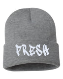 fresh embroidered cuffed beanie hat