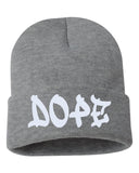 dope embroidered cuffed beanie hat
