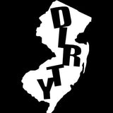 dirty jersey state silhouette single color transfer type decal