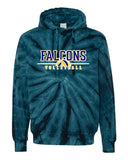 jths volleyball dyenomite - navy cyclone hooded sweatshirt - 854cy w/ falcons volleyball v3 logo on front