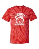 hewitt huskies red dyenomite - cyclone pinwheel tie-dyed t-shirt - 200cy - logo 1
