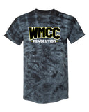 wmcc crystal tie dye t-shirt - 200cr w/ wmcc 3 color logo on front.