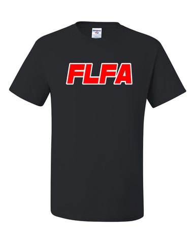 FLFA Black BC Flowy Racerback Tank - 8800Y w/ FLFA Cutters CHEER Logo in SPANGLE on Front
