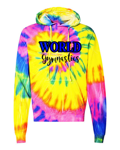 World Gymnastics Black Camo Women’s Lightweight Cropped Hooded Sweatshirt  w/ 2 Color Design on Front