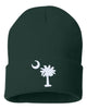 sc palmetto moon embroidered cuffed beanie hat