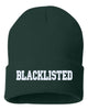 blacklisted embroidered cuffed beanie hat