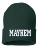 mayhem embroidered cuffed beanie hat