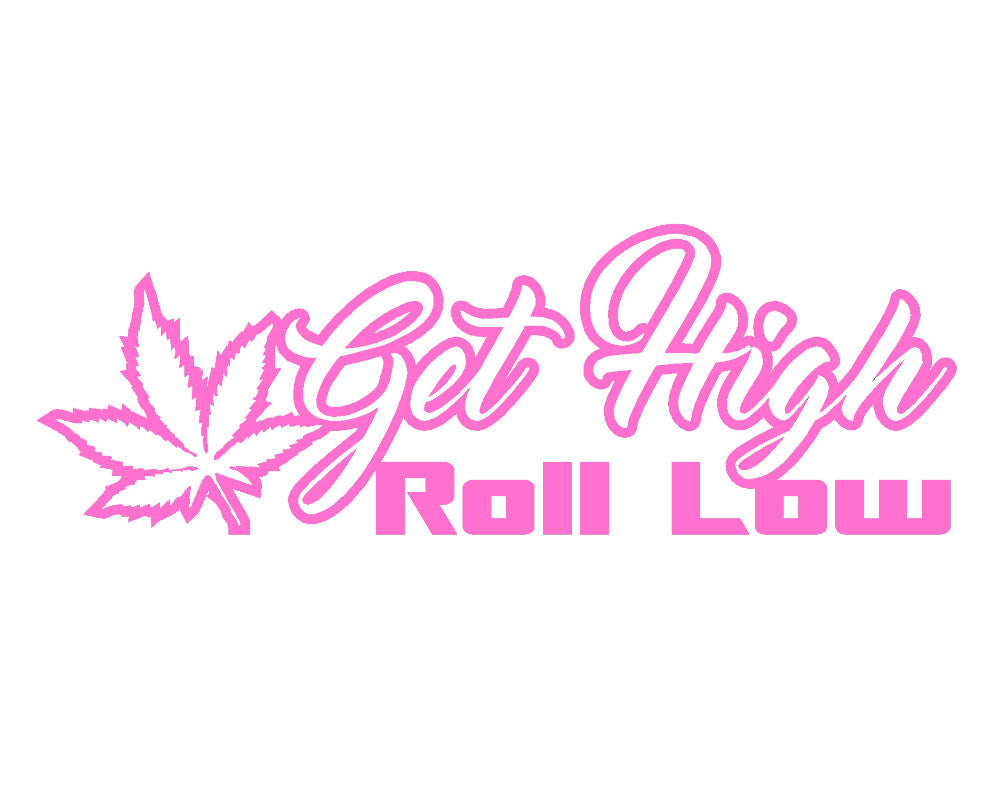 get high roll low v1 single color transfer type decal 7" / light pink