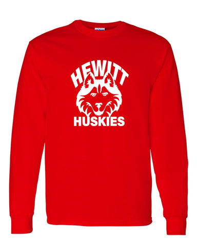 Hewitt Huskies Sportsman - Red/Black Sportsman - Contrast-Stitch Mesh-Back Cap - 3100 - w/ Logo Embroidered on Front.