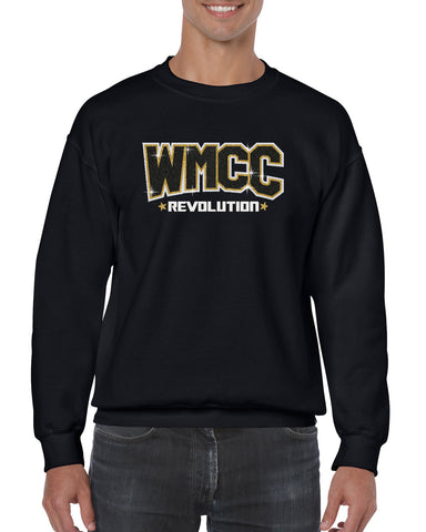 WMCC Black Short Sleeve Tee w/ WMCC Logo in 2 Color Print (non-glitter) on Front.