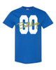 butler bulldogs royal blue 100% cotton tee w/ go bulldogs 2 color design