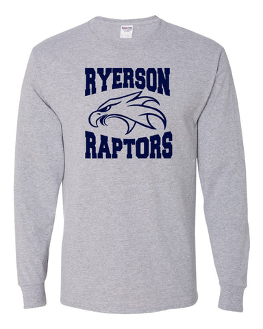 Ryerson Middle School Navy JERZEES - NuBlend® Hooded Sweatshirt - 996YR w/ Class of (YOUR YEAR) V2 Design on Front