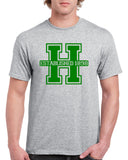 hopatcong short sleeve tee w/ large front logo graphic transfer design shirt