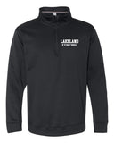 lakeland fencing black performance® tech quarter-zip sweatshirt - 99800 w/ white left chest design