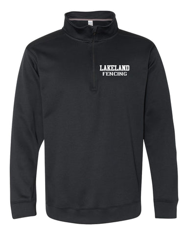 Lakeland Fencing Black 50/50 Blend Hoodie w/ Gray Design