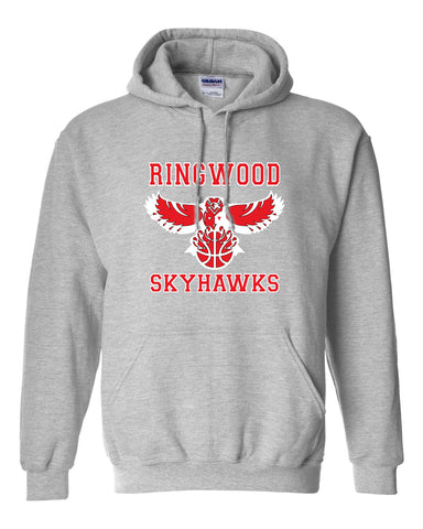 Ringwood Skyhawks Sport Gray Heavy Blend™ Crewneck Sweatshirt - 18000 w/ Skyhawks Logo on Front