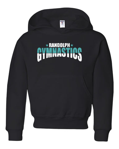 Randolph Gymnastics Black B-Core Racerback Tank Top - 2166 w/ Logo Design V1 on Front