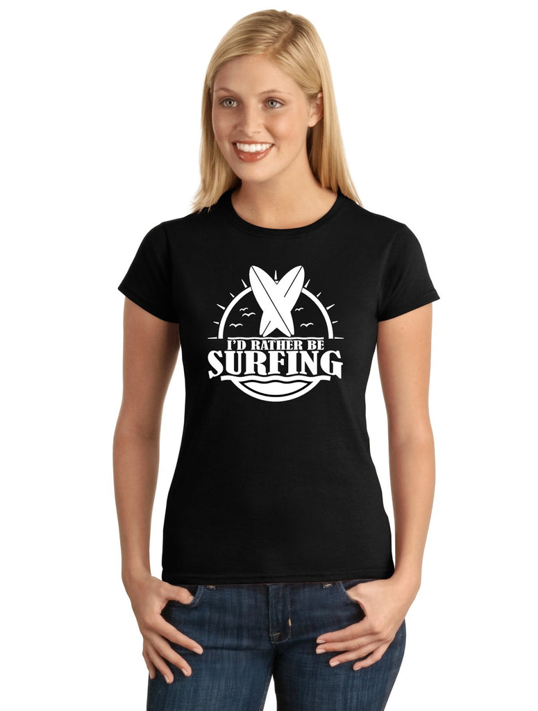 i'd rather be surfing w/ crossed boards graphic transfer design