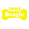 i love my beagle bone single color transfer type decal