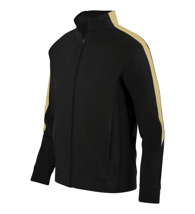 wm highlanders color guard black & vegas gold medalist jacket 2.0 w/ 2 color logo on back.