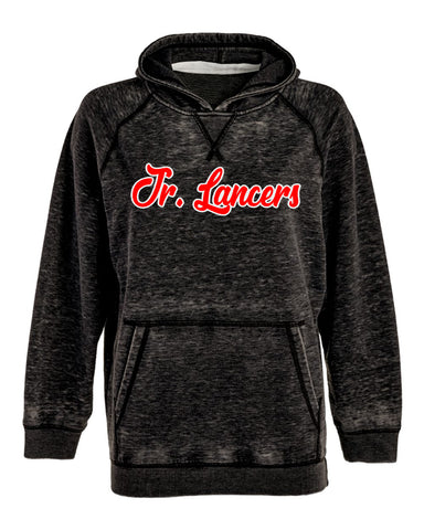Jr Lancers Competition Cheer Heavy Cotton Charcoal Shirt w/ L-Pom Design