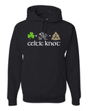celtic knot black jerzees - nublend® hooded sweatshirt - 996mr w/ full color 323 design on front