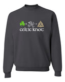celtic knot charcoal jerzees - nublend® crewneck sweatshirt - 562mr w/ full color 323 design on front