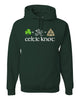 celtic knot forest green jerzees - nublend® hooded sweatshirt - 996mr w/ full color 323 design on front