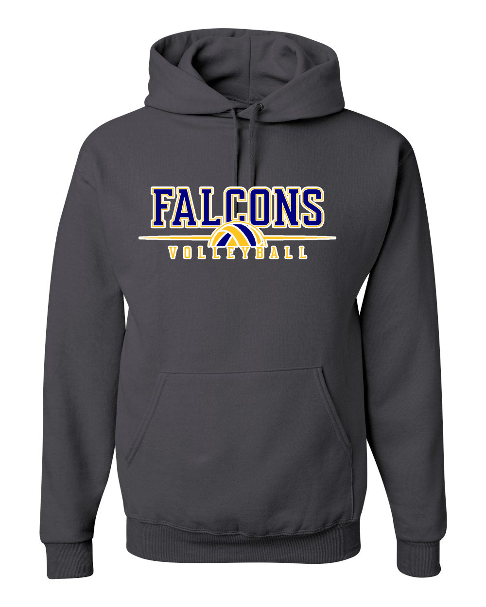 plllllleeeasse hooded sweatshirt Ｌ JTHS Volleyball Charcoal Gray JERZEES - NuBlend® Hooded