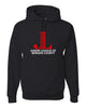 jlbc black jerzees - nublend® hooded sweatshirt - 996mr w/ large logo on front