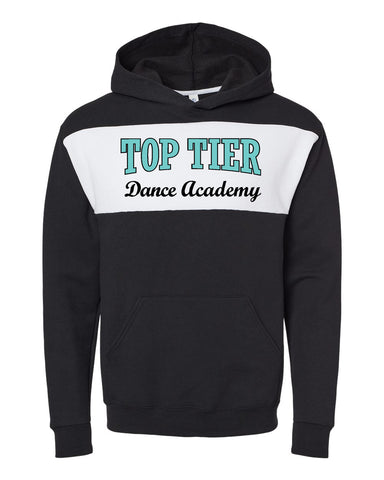 TOP TIER Dance Black JERZEES - Women's Snow Heather Jersey V-Neck - 88WVR w/ Top Tier Dance Academy Logo on Front