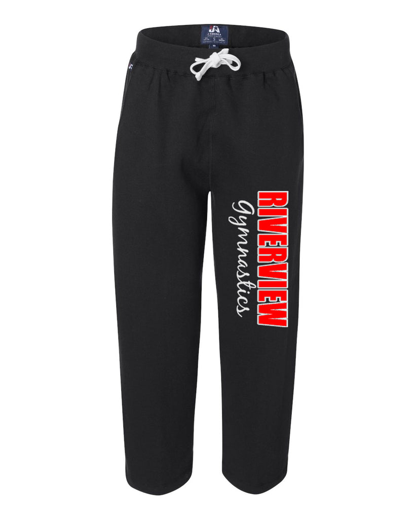 Riverview Gymnastics Black J. America - Premium Open Bottom Sweatpants ...