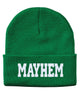 mayhem embroidered cuffed beanie hat