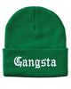 gangsta embroidered cuffed beanie hat