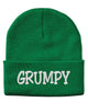 grumpy embroidered cuffed beanie hat