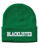 blacklisted embroidered cuffed beanie hat