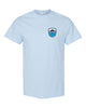 skyline lakes short sleeve tee w/ shield logo front & slpoa logo on back