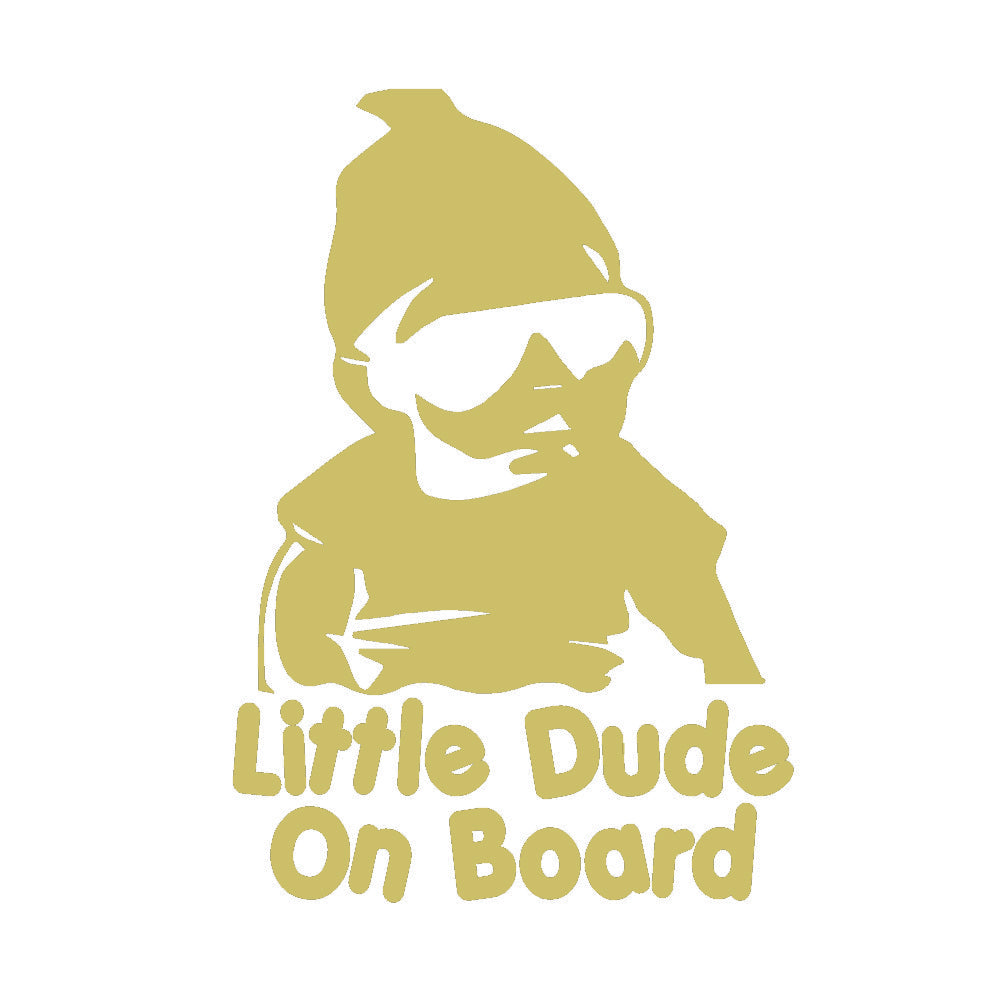 little dude on board v1 single color transfer type decal
