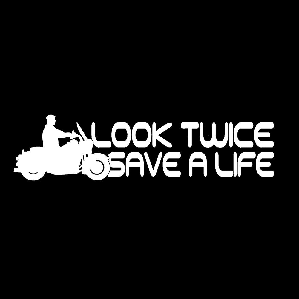 look twice save a life v1 single color transfer type decal
