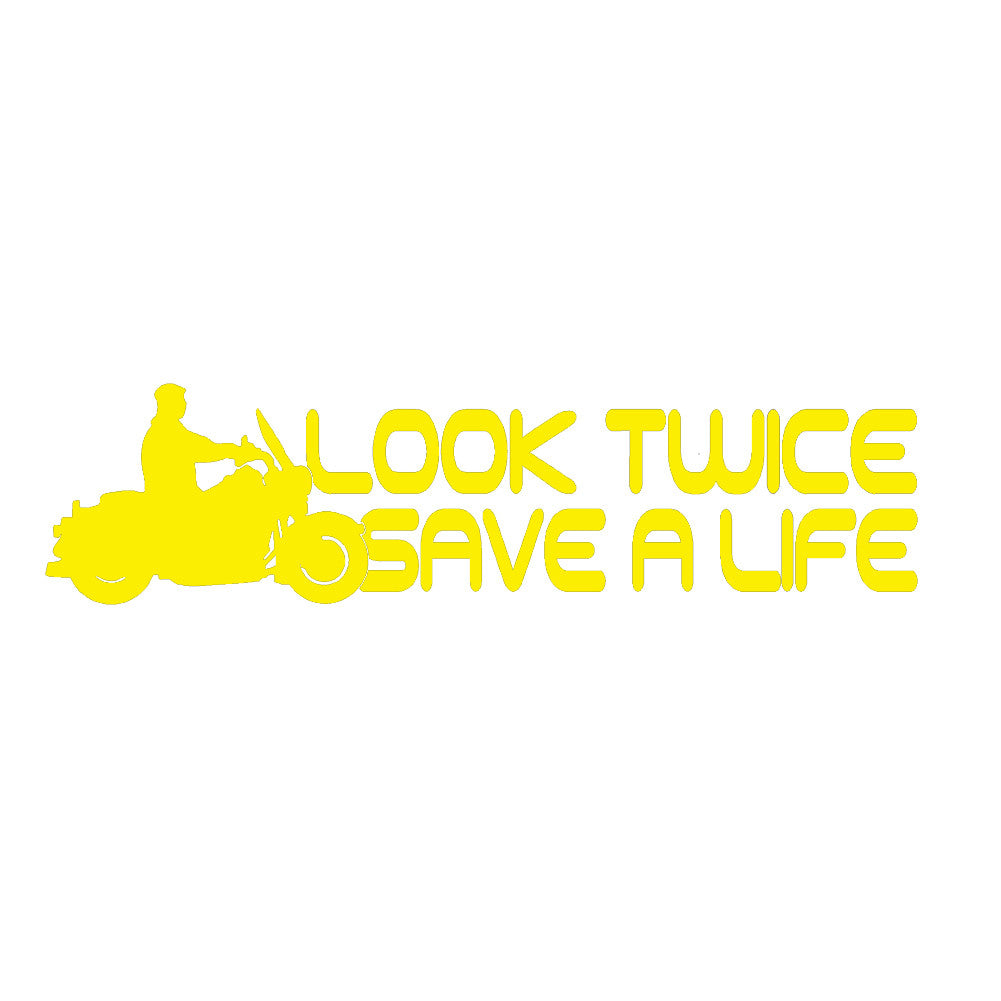 look twice save a life v1 single color transfer type decal