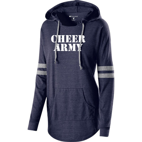 Cheer Army Black NL Women's Ideal Racerback Tank - 1533 w/ White CA Logo on Front.