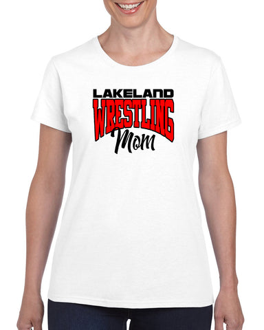 Lakeland Wrestling Raglan Hooded Sweatshirt w/ Lakeland Wrestling logo on Front.