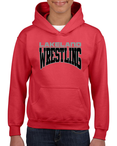 Lakeland Marching Band Charcoal Hooded Sweatshirt w/ LLMB24 Design on Front