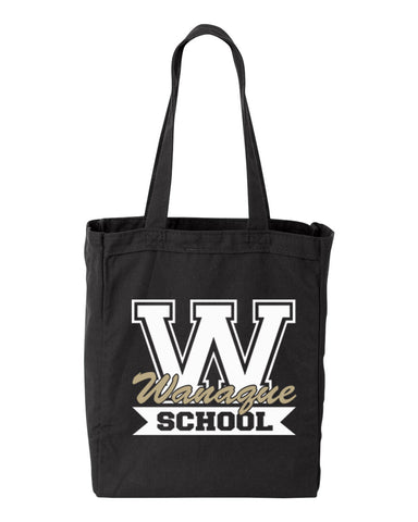 WANAQUE School Three-Quarter Raglan Sleeve Baseball T-Shirt w/ WANAQUE School "W" Logo on Front.