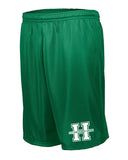 hopatcong green longer length tricot mesh shorts w/ hopatcong 